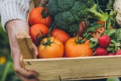 Caisse de légumes variés